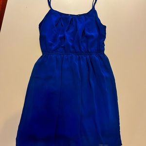 Royal blue spaghetti strap dress